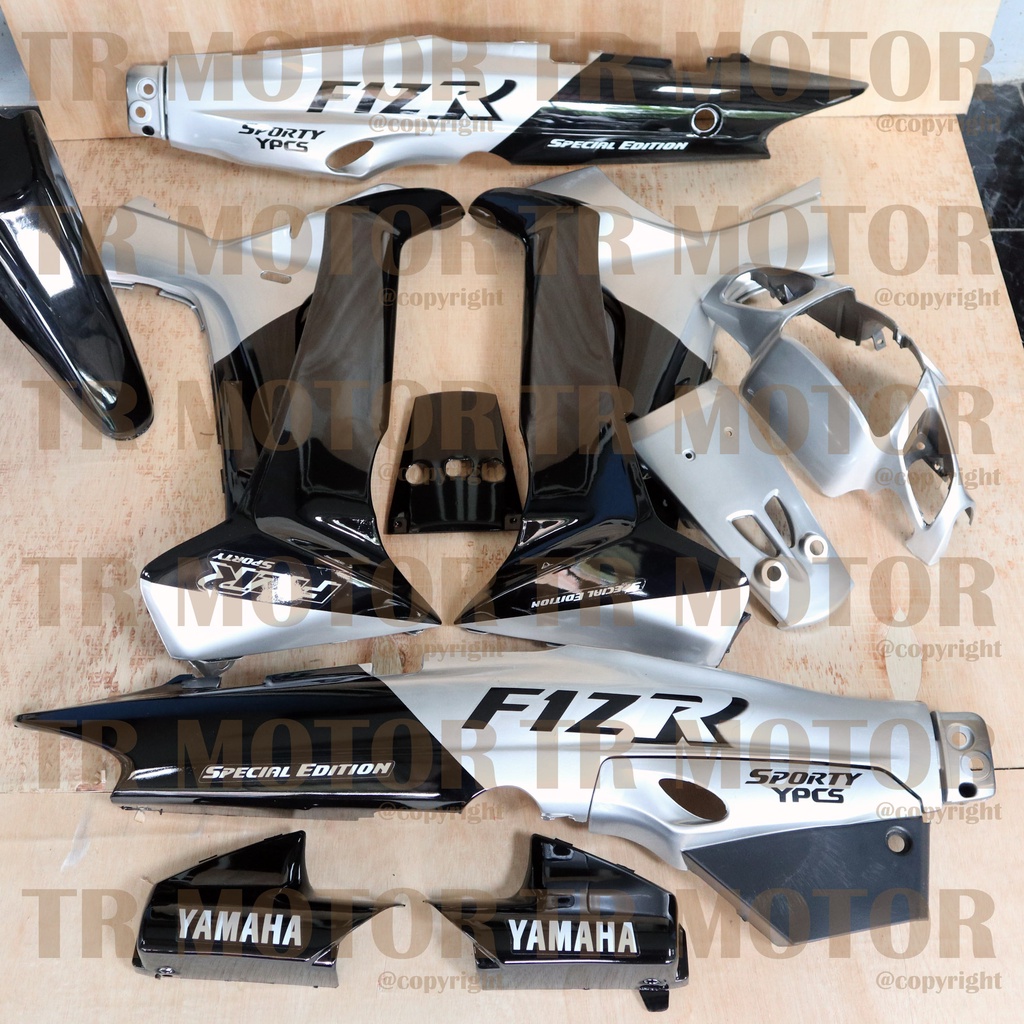 Cover Body Fizr F1zr Malboro Silver Hitam Full Set Halus Cover Bodi Yamaha Fiz r