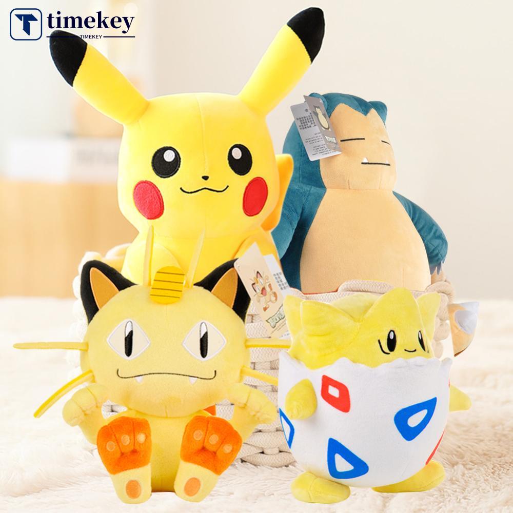 Timekey Mainan Boneka Plush Pokemon Pikachu Snorlax 20-25cm Untuk Dekorasi Kamar Tidur Anak T2X2