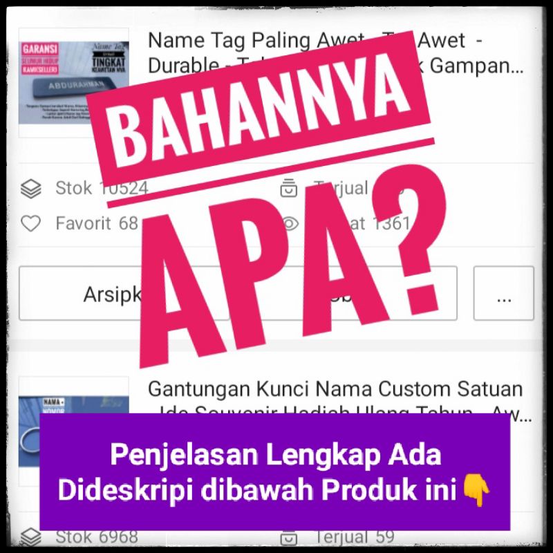 BAHAN NYA APA?