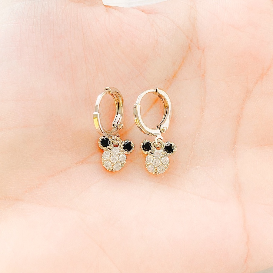 Anting Anak / Giwang Anak Mick Black Silver