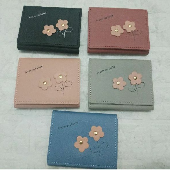 Dompet lipat wanita / Dompet Lipat  Lucu / Mini Simple motif bunga/ dompet murah / dompet wanita/dom