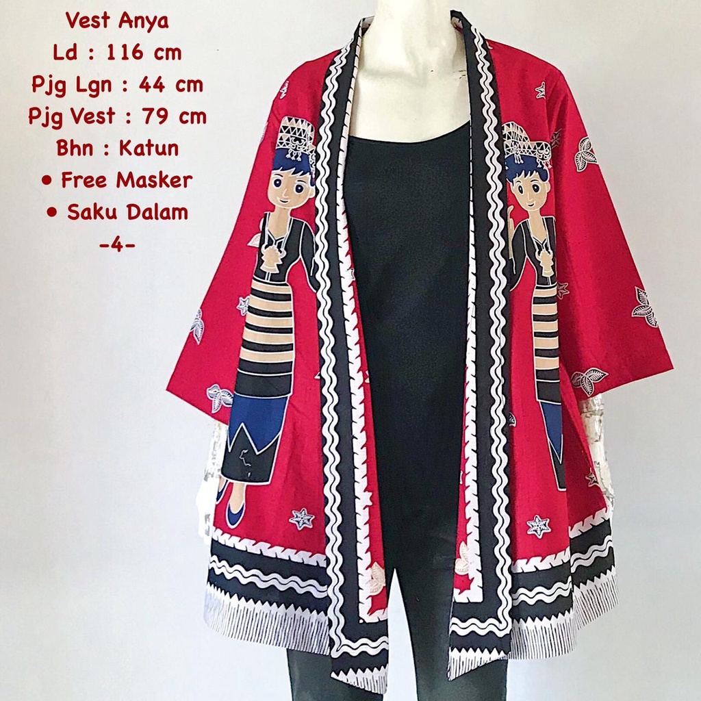 Vest anya#7 batik solo vest karakter vest kerja vest trendy