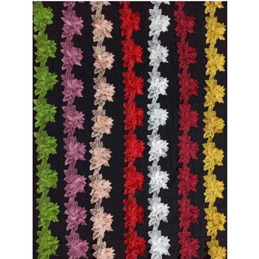 Pondok Gede Store Bordir Renda Tasik Roll Violet Merah Maroon Putih Hijau Mokka Dusty Pink Hitam Gol