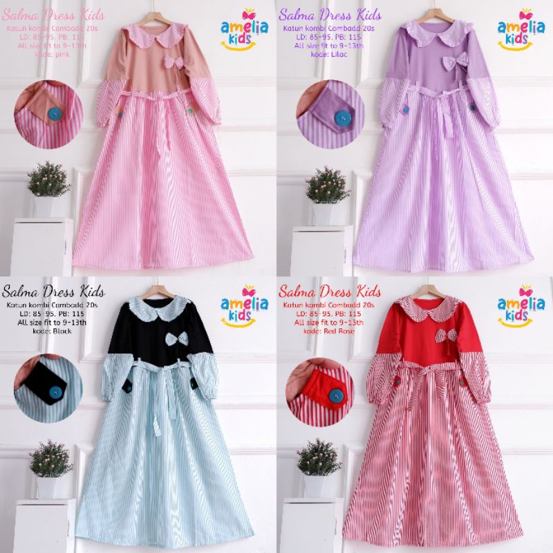 AFIKA & SALMA DRESS KIDS || ORIGINAL BY AMELIA KIDS