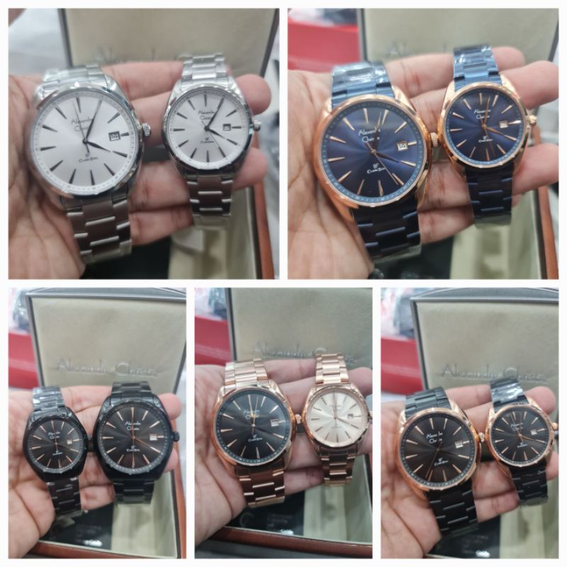 jam tangan couple alexandre christie ac8658 classic stell 8658 original garansi resmi