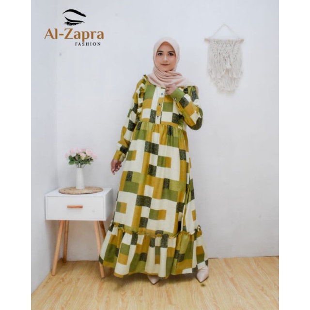 Gamis shakila terbaru 2021 clarissa/shakila motif abstrak