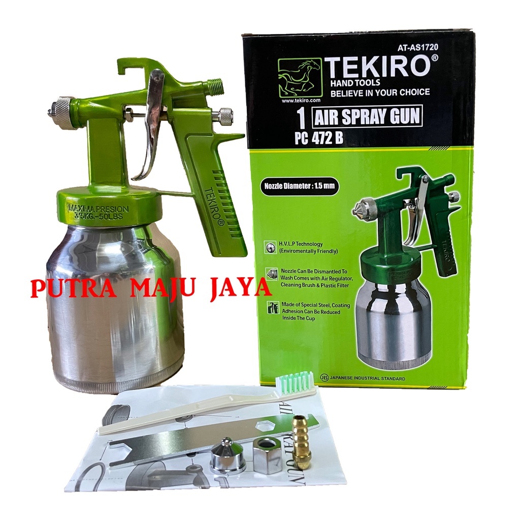 TEKIRO 472B SPRAY GUN 750CC SEMPROTAN ANGIN CAT HVLP TABUNG BAWAH