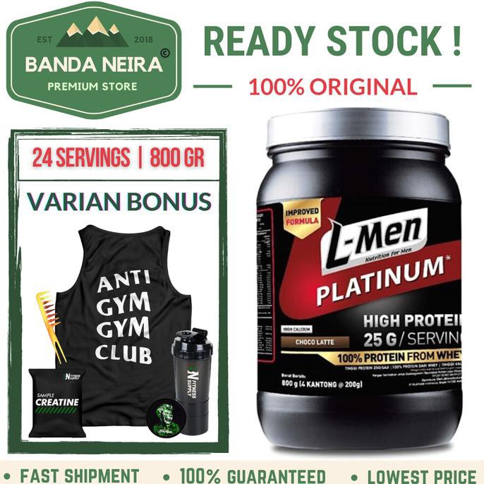 L-Men LMen L Men Platinum Whey Protein - CHOCO LATTE, 24 SERVINGS