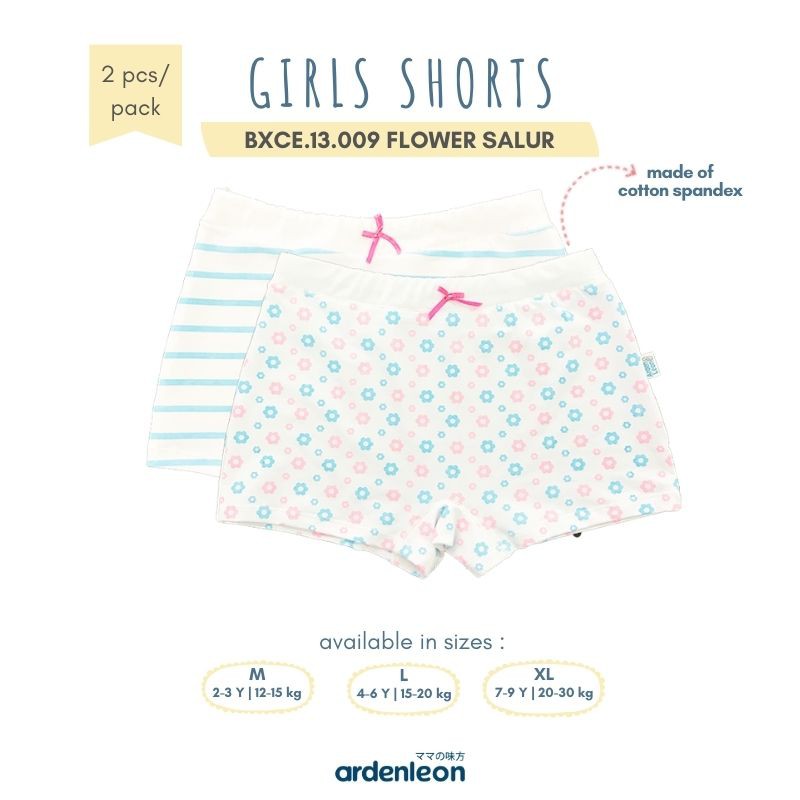 

ARDENLEON (2pcs) Celana Dalam Anak Perempuan Flower Salur BXCE.13.009