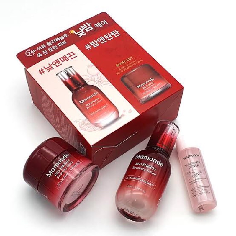 Mamonde red energy recovery serum sleeping set