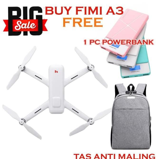 harga promo Barang bagus Xiaomi FIMI A3 5.8G GPS Drone 1KM FPV Free Powerbank dan Tas Anti