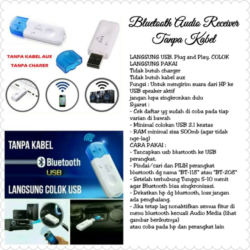 bluetooth audio receiver tanpa kabel