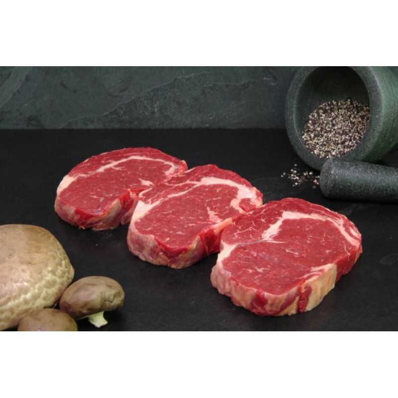 

DAGING SAPI HALAL / RIBEYE STEAK AUSTRALIA 500GRAM 1KG STEAK DAGING RIB EYE