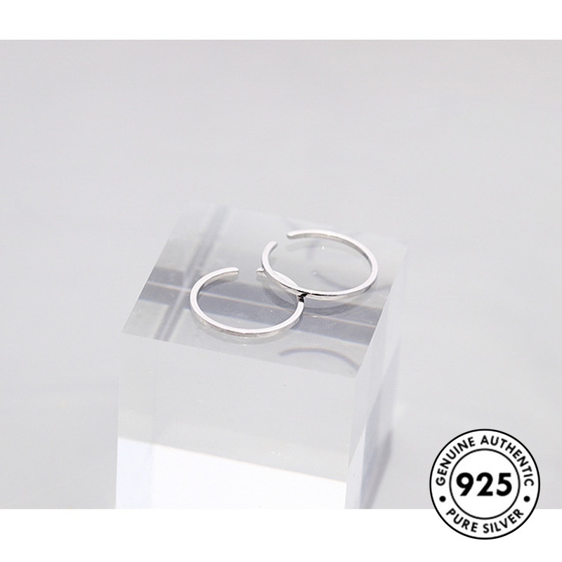 Cincin Model Terbuka Bahan S925 Silver Untuk Pasangan