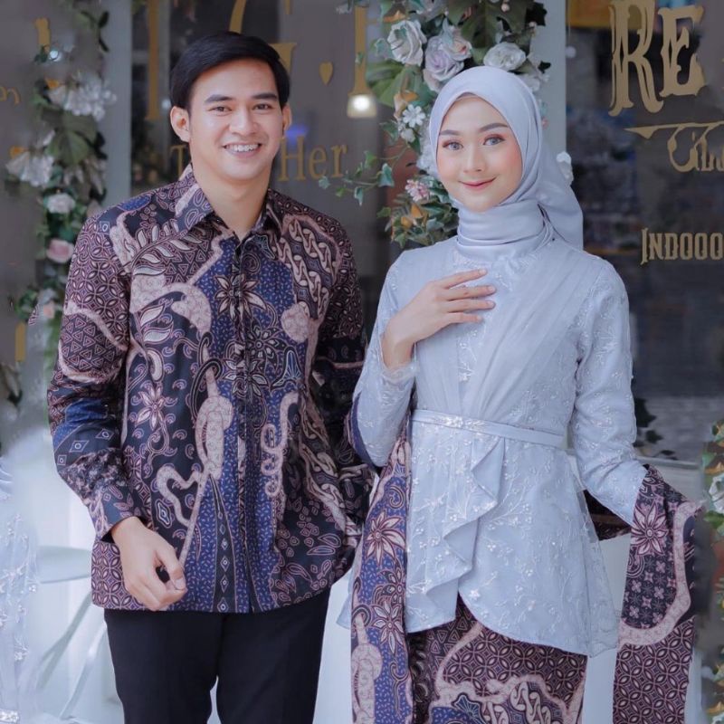 NEW COLECTION || SET BATIK COUPLE MUTIYA | SET KEBAYA LAMARAN | OUTFIT KEKINIAN BATIK KEBAYA MODERN