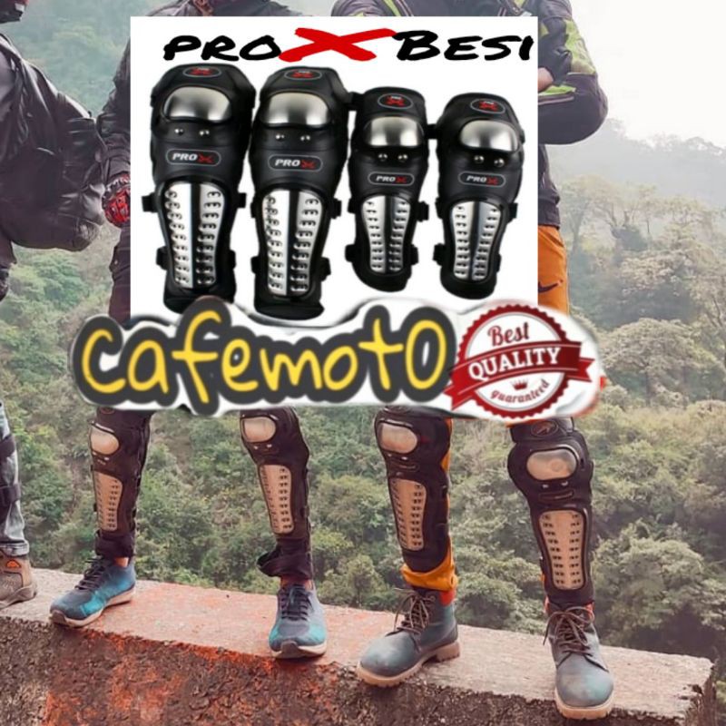 Deker Pro X Besi 1set panjang siku n Lutut Voltz Madbike Stainless Pro-X Decker knee Elbow protector