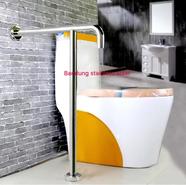 Pegangan untuk orang tua cacat Toilet safety closet grab bar kamar mandi stainless T