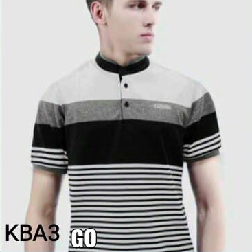 gos KBA CRESSIDA KAOS OBLONG Kerah Shanghai Polos Motif Cowok Pakaian Pria Kaos Oblong