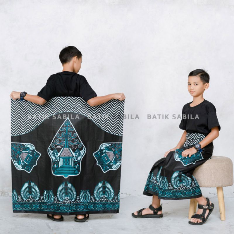 sarung batik anak motif gunungan zigzag
