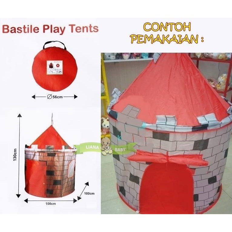 TENDA ANAK BASTILE PLAY TENTS