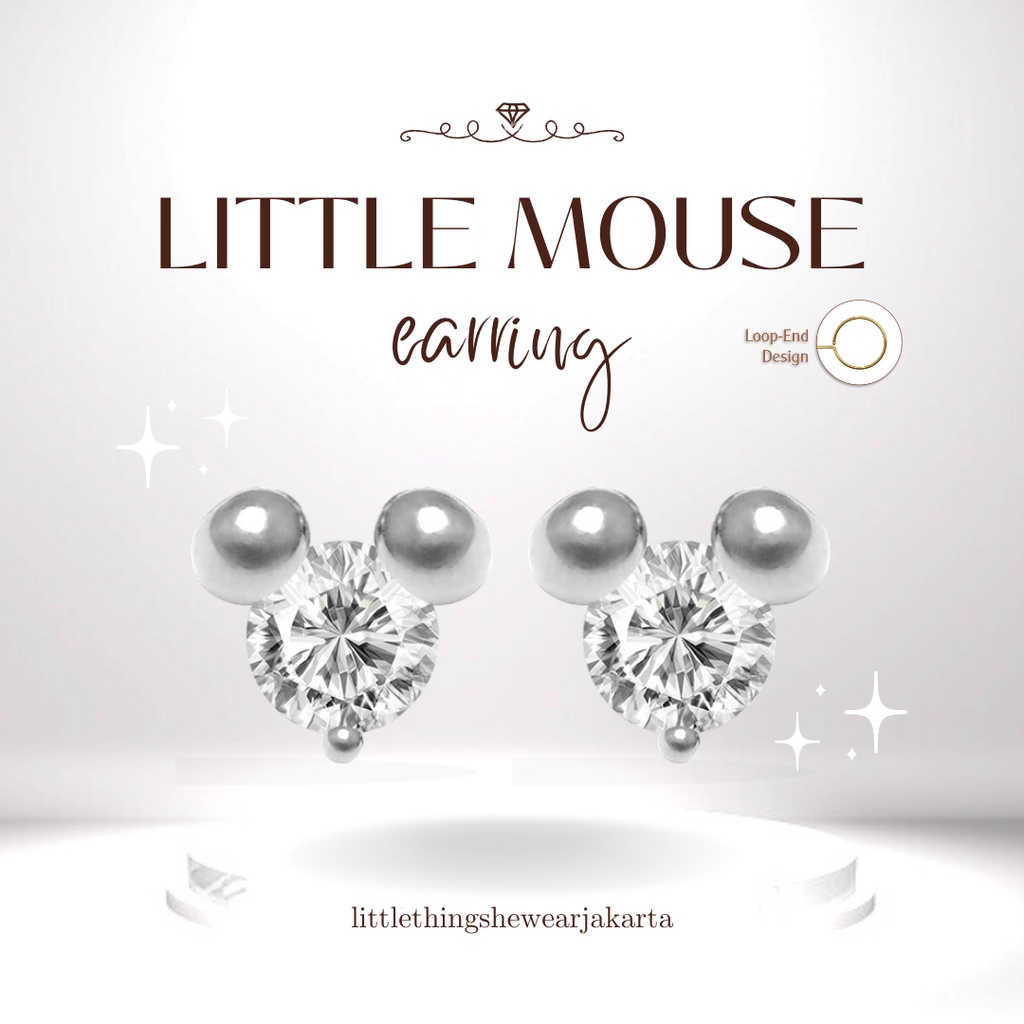 (JAKARTA) Littlethingshewear Official Little Mouse Swarovski 0,47 Gram