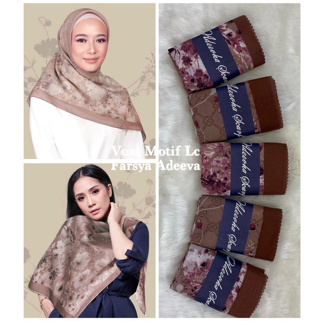 SEGI EMPAT MOTIF TERBARU HIJAB SEGI EMPAT MOTIF DEENAY  LASERCUT  TERMURAH DAN TERLARIS NAYLA HIJA'B-NAGITA MOCCA