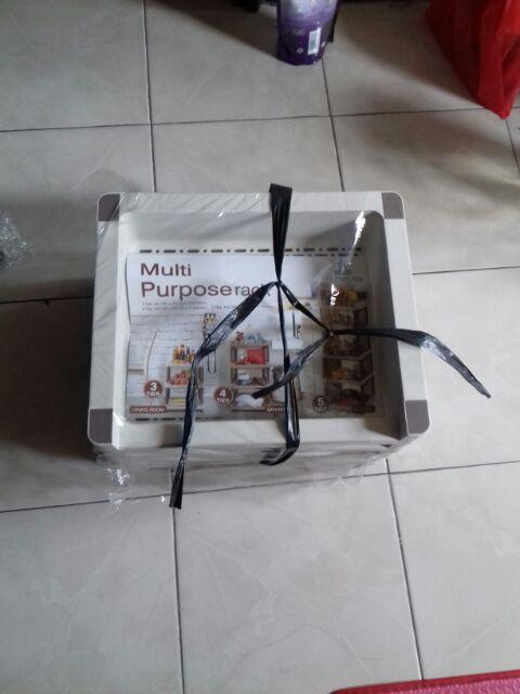 Olymplast Rso 04 Rak Susun 4 Plastik Dapur / Buku / Piring / Kamar Mandi / Mainan Serbaguna