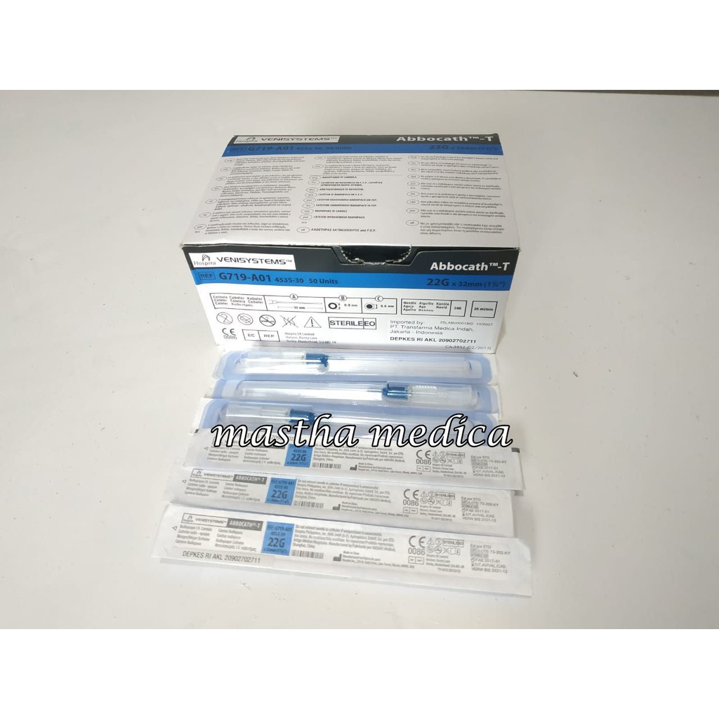 I.V Cannula Venisystems Abbocath 22g X 32 mm Box