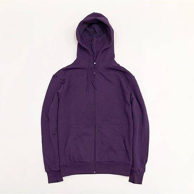 H&M Mens Hooded Zipper Original Purple