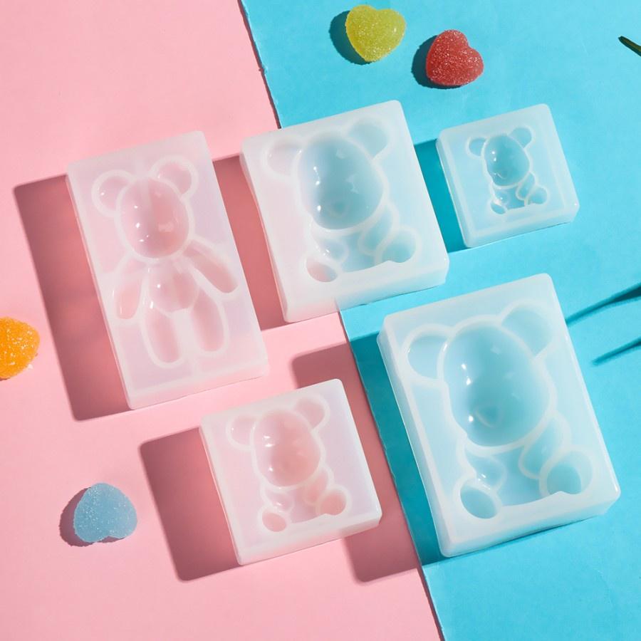 CETAKAN RESIN TEDDY 1pc GROSIR PRAKARYA MALANG silicon transparan epoxy mold 3D elastis kerajinan seni handmade tie dye Bahan Elastis Lembut Karet Sillicone Mold Craft Crating Art Kesenian