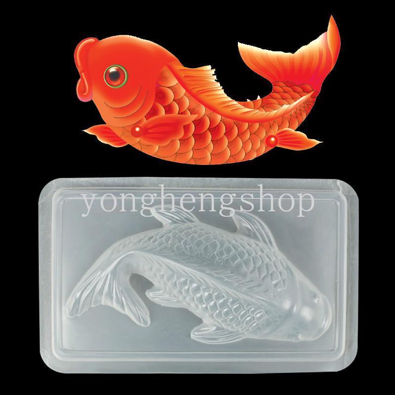 3d Cetakan Bentuk Ikan Koi Cetakan Kue Coklat Jelly Sugarcraft Rice Mould DIY Cetakan Dekorasi Kue Alat Kue Dapur Handmade Baking