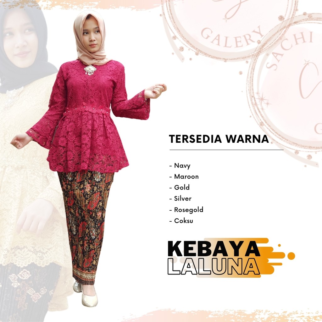 KEBAYA LALUNA ORIGINAL / KEBAYA MODERN / KEBAYA COUPLE / KEBAYA BROKAT / KEBAYA KUTUBARU