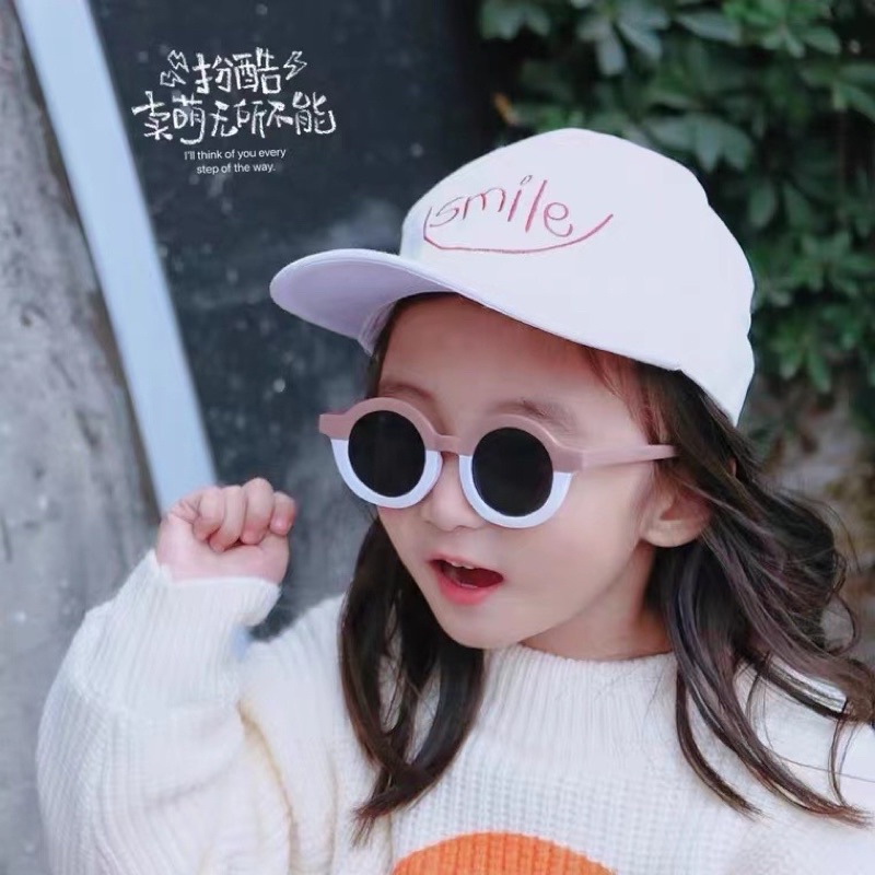 Kacamata Anak Gaya Fashion Anak Sunglasses Anak Bayi Laki Laki Perempuan Kids Baby Balita Anti UV OOTD Anak Kaca Mata Bulat Anak Kekinian