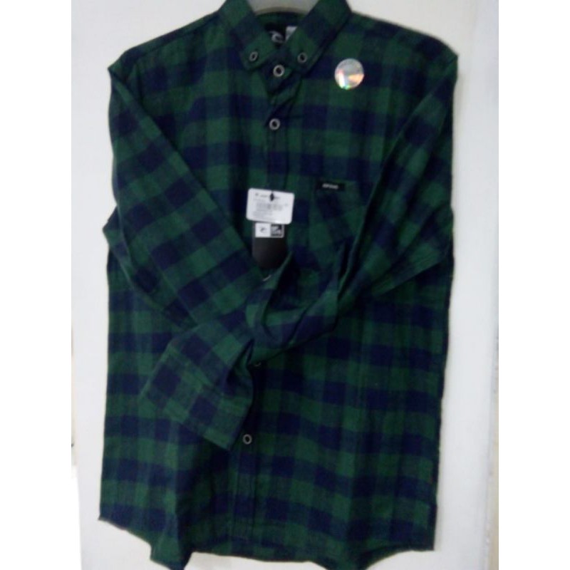 kemeja flannel panjang pria