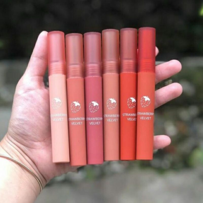 𝐌𝐀𝐓𝐓𝐄 𝐋𝐈𝐏𝐒𝐓𝐈𝐂𝐊 - Velvet Lip Color Temptation Lipstick Waterproof Tahan Lama dan Hasil Matte