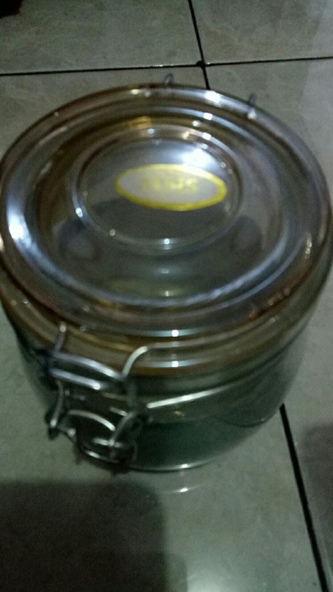 Hermetico Jar 500 Ml Tutup Warna | Toples Kaca Tutup Kait | Jar Kaca