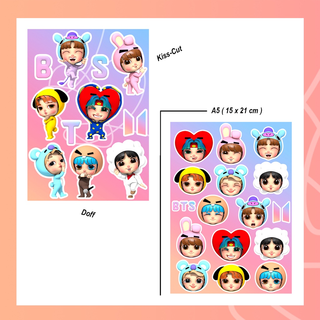 

Sticker BTSxBT21/ sticker lucu/ bangtan/ merch kpop