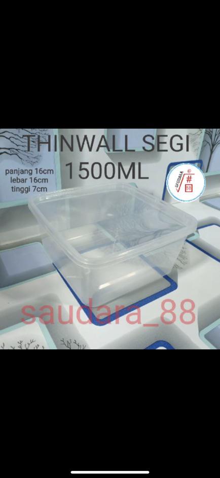 Thinwall Kotak 750 Ml Per 10 Pcs / Toples Kotak / Box Makanan Cup Plastik