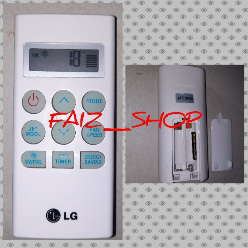 Remote AC LG AKB73756203 JetCool Plasma Hercules Mini Original Rep Free Baterai