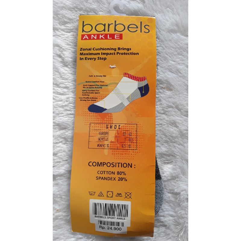 Barbels Ankle Sock - Kaos Kaki Semata Kaki - Sport Sock - kaos kaki Olah Raga Pria