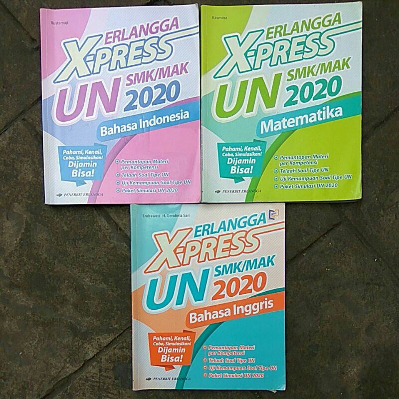 X Press Erlangga UN SMK 2020 Bahasa Indonesia Matematika Bahasa Inggris
