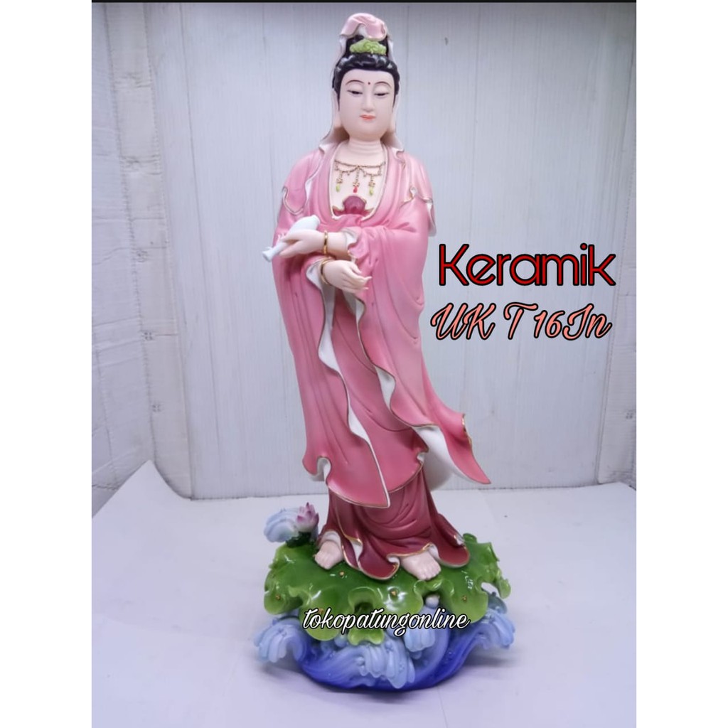 Patung Kwan Im Keramik 16in 01 21A