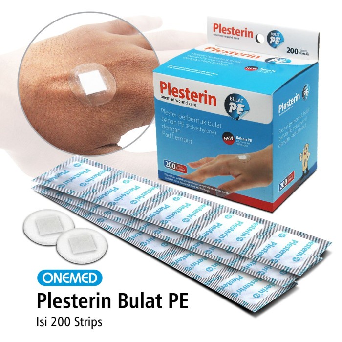 Plesterin Bulat PE Transparan Anti Air OneMed box isi 200pcs OJ2