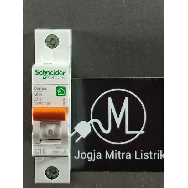 MCB DOMAE SCHNEIDER 1 PHASE 16A ORIGINAL ASLI