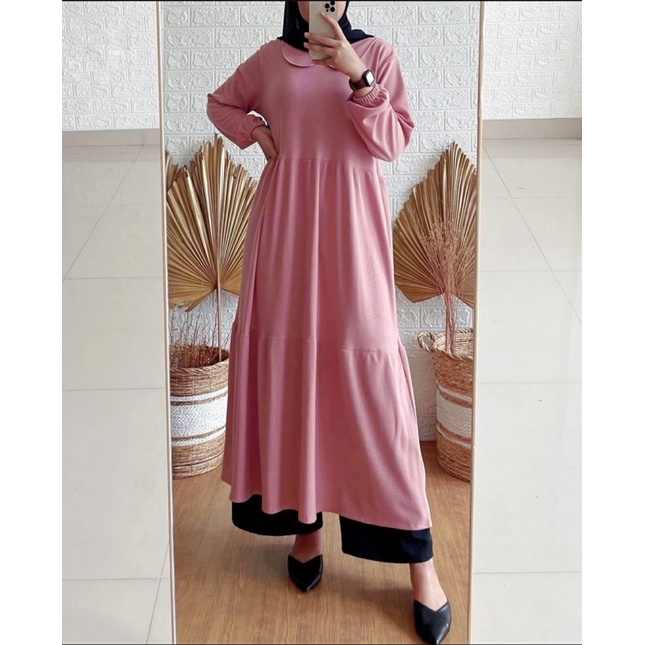 (MGA) GAMIS MIDI SAFEINA OVERSIZE RUFFLE DAILY BUSUI DRESS WOLFIS