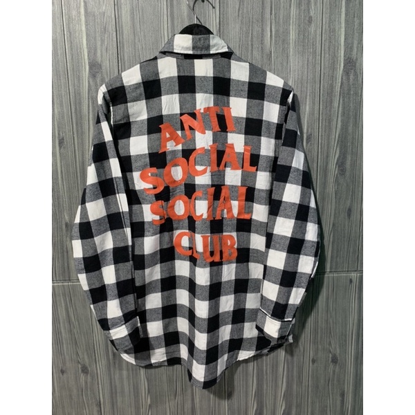 Kemeja Flannel Thrift Anti social club second Like new preloved original casual pria murah terbaik