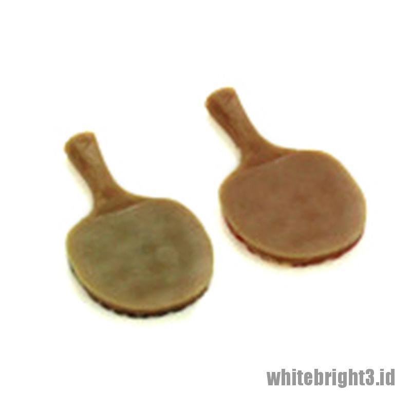 (white3) Miniatur ping pong paddle diy Skala 1: 12 Untuk Dekorasi Rumah Boneka