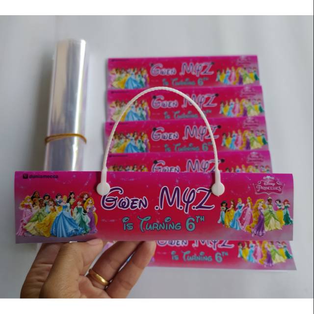 

LABEL GOODIEBAG ULTAH / SNACK ULTAH / HAMPERS ULTAH CUSTOM TEMA PRINCESS DISNEY
