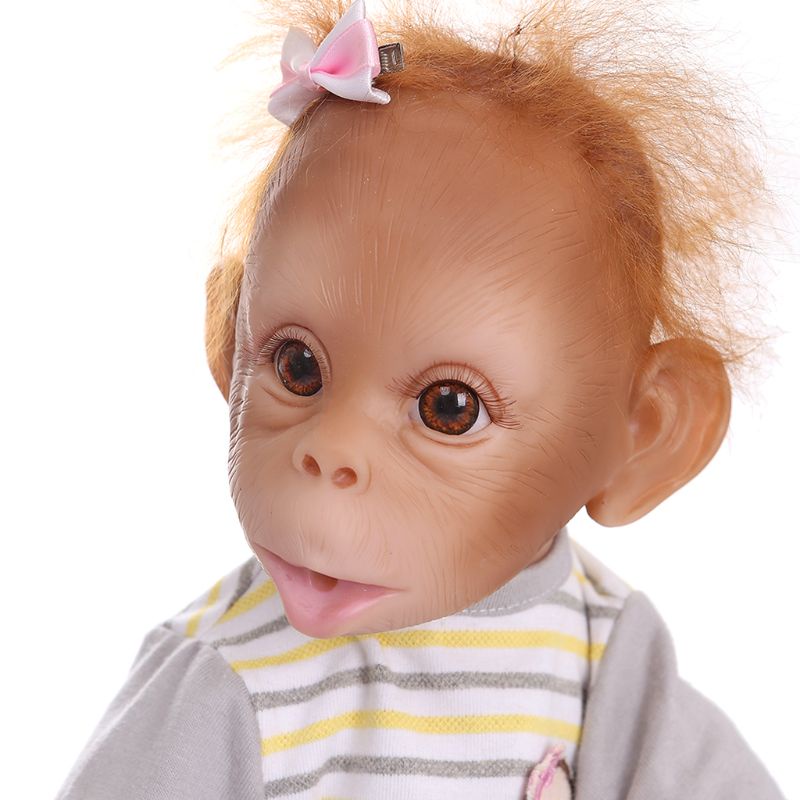 Mary 48cm Realistis Reborn Untuk Boneka Vinyl Silikon Lembut Bayi Newborn Monkey Lifelik
