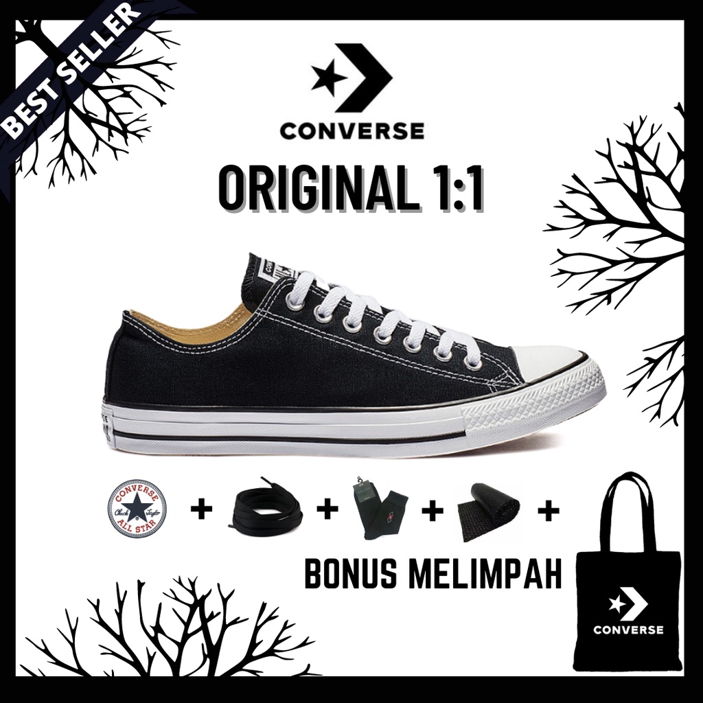 100% BNIB Converse All Star Classic Low Ox Sepatu Pria Wanita Sneakers Casual Sekolah - 1:1 Original